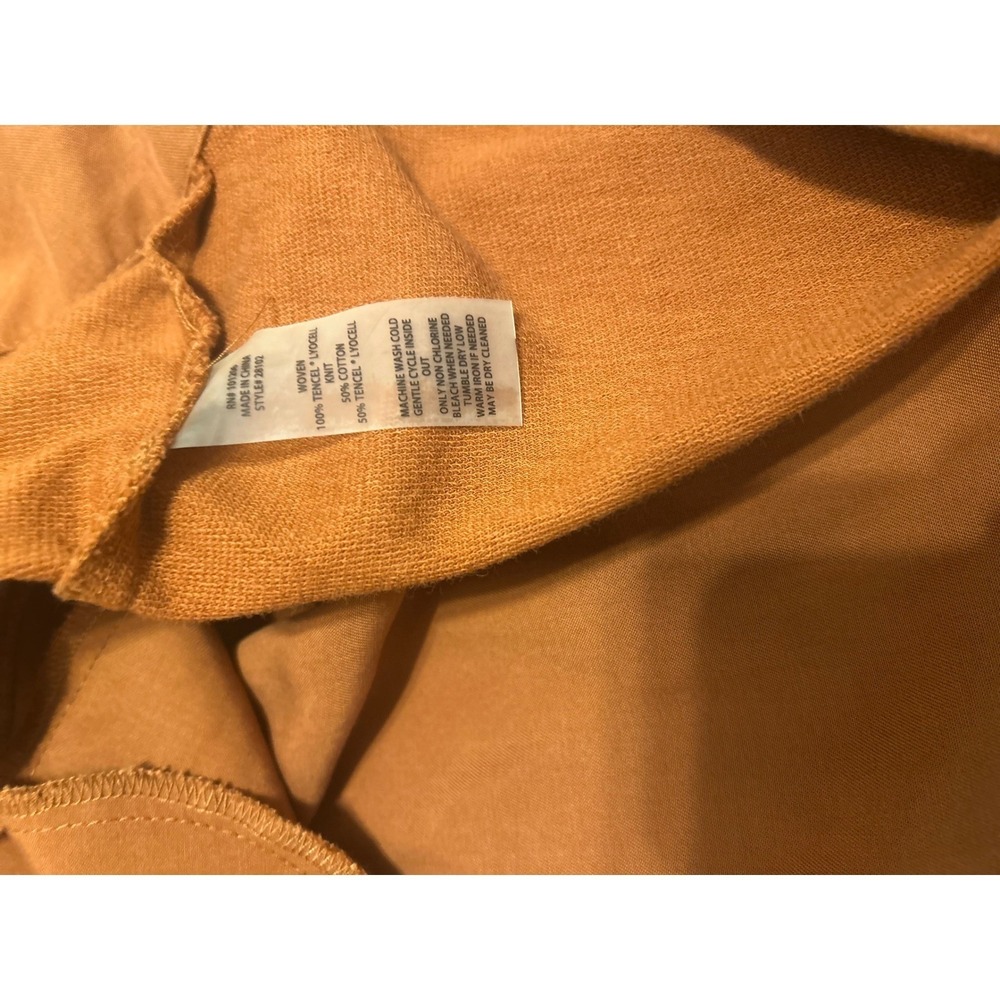 Soft Surroundings Santa Rosa Burnt Orange Tencel Toggle Jacket Pockets Medium - Picture 8 of 9